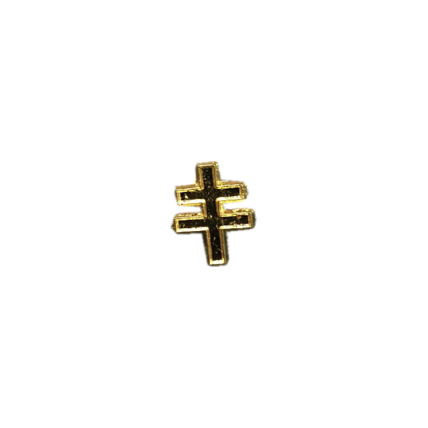 Pin's Croix de Lorraine (or) - Debout La France